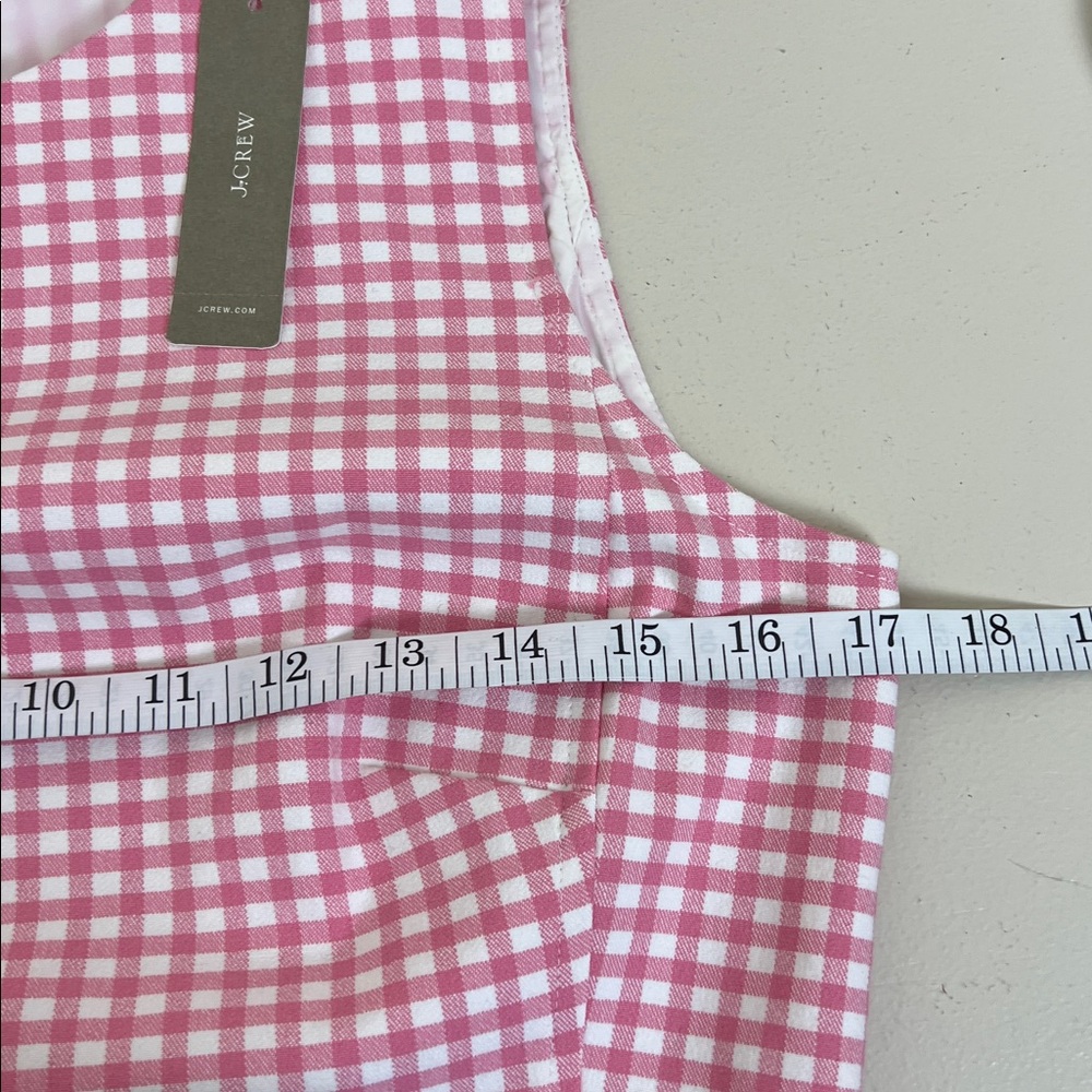 NWT J Crew Gingham Check Pink Sheath Dress Size 6T - Picture 9 of 10